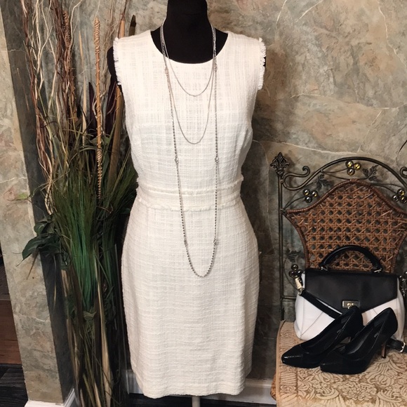 J. Crew Dresses & Skirts - J.Crew 🌹  stunning creamy white tweed dress